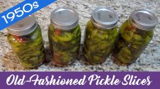 old-fashioned pickle slices